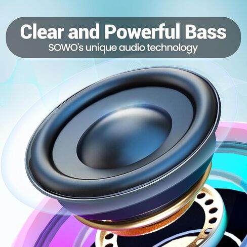 Outdoor Portable Bluetooth Speaker, Wireless IPX7 Waterproof Speaker, 25W Loud Sound, Bassboom Technology, TWS Pairing, 16H Playtime, Speaker with Lights in Kuwait