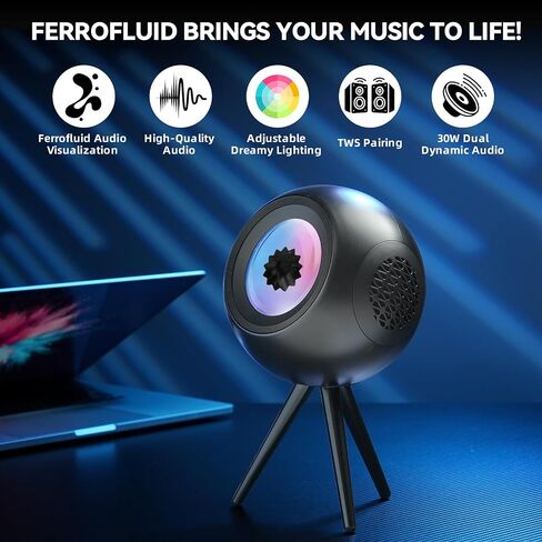 sovenomund Ferrofluid Speaker - Bluetooth Speaker with Sound Visualizer in Kuwait