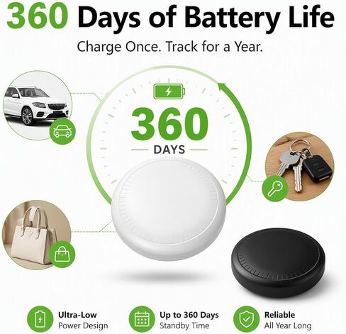 Mini Tracker for Vehicles, Magnetic Car Tracker with Anti-Theft Alerts - Works with Apple Find My (iOS Only), IP65 Waterproof, No Subscription, Hidden Tracking Device for Cars, Bikes, Luggage in Kuwait