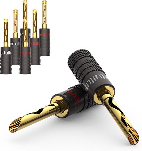 Tertullus 4pcs 2-in-1 Screw and Solder Type High End加RCA Male Plugs Brass Gold Plated Audio RCAConnectors Adapters in Saudi Arabia