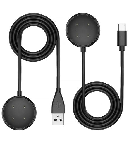 3.3Ft USB A+Type C Charger Cable Compatible with Google Pixel Watch 2/3 Charger Replacement Magnetic Charging Cable for Fitbit Sense 1/2, Versa 3/Versa4, Ace LTE Black in Kuwait