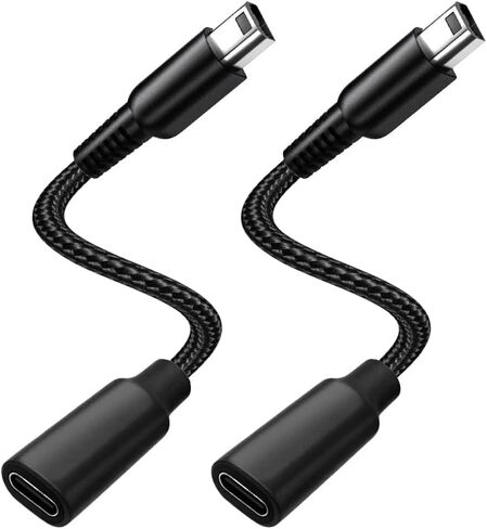 2 Pack USB C Charging Cable Adapter for 3DS/3DS XL/3DS LL/2DS/DSi/DSi XL/2DS XL/New 2DS LL in Saudi Arabia