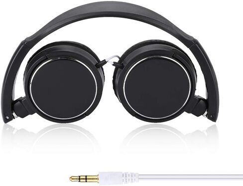 Foldable Head Mounted Headphone Mini Wired Headset Hands Compact Stereo HiFi Music Headset Support Rotatable Ear Cup Adjustable Headband Support TF Card in Kuwait