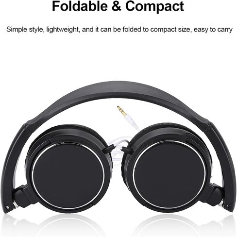 Foldable Head Mounted Headphone Mini Wired Headset Hands Compact Stereo HiFi Music Headset Support Rotatable Ear Cup Adjustable Headband Support TF Card in Kuwait