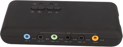 USB Sound Card 7.1 Channel Stereo Dual Microphone Input 48KHz Sampling External Sound Card for PC Laptop in Kuwait