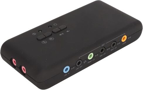 USB Sound Card 7.1 Channel Stereo Dual Microphone Input 48KHz Sampling External Sound Card for PC Laptop in Kuwait