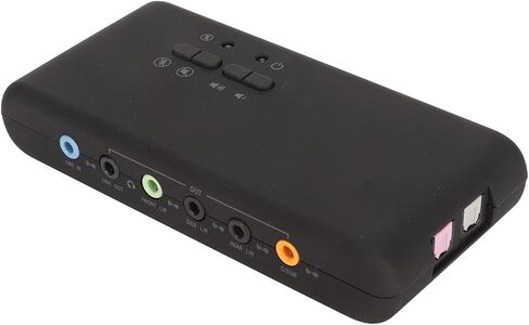 USB Sound Card 7.1 Channel Stereo Dual Microphone Input 48KHz Sampling External Sound Card for PC Laptop in Kuwait