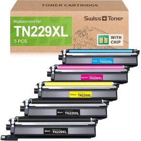 TN229XL Toner 5 Pack Comapatible for Brother MFC-L3780CDW in Kuwait