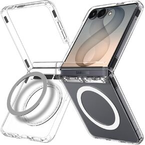 Spigen Ultra Hybrid Pro MagFit for Galaxy Z Flip 8 Case, Clear White in Kuwait