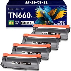InkNI Compatible TN660 TN630 Toner Cartridge for Brother, Black, 4-Pack in Saudi Arabia