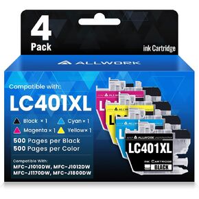 LC401XL LC401 Ink Cartridges Compatible for Brother Printer J1010DW 5-Pack in Saudi Arabia
