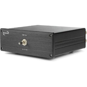 Dynavox AMP-S III Amplifier and Speaker Switch Aluminium Housing 2 Pairs of Speakers to 1 Audio Amplifier or 2 Amplifier to 1 LS Pair - Banana Plug / Clamp Connection - Black in Kuwait