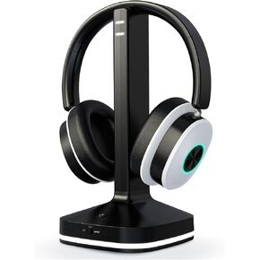 Wireless Headphones for TV Watching, TV Headphones Wireless for Seniors with Transmitter Charging Base, Over Ear Headset with 3 Audio Modes, No Audio Delay Blutooth 5.4, Gifts for Parents, Black&White in Kuwait