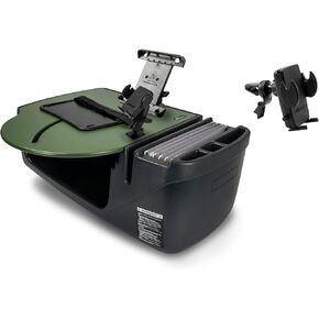 AutoExec Roadmaster Car Desk and Portable Workstation with Phone Mount, Tablet Mount and Phone Vent Clip, Army Green in Kuwait