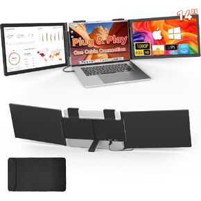 14" 1080P Laptop Screen Extender, One Cable Connetion (Windows & Mac) in Kuwait