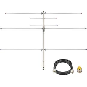 Yagi Antenna for Ham Radio Dual Band 2m 70cm VHF UHF (136-174/400-470MHz) 5 Element U2V3 Outdoor Directional Base Antenna with 32ft Cable for 2 Meter 144 MHz Handheld Repeater Satellite in Kuwait