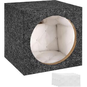 MECCANIXITY 6.5 Inch Ported Wooden Speaker Enclosure, Gray Single Vented Subwoofer Box Car Audio Truck Speaker Box for DIY Home Vehicles Audio Custom Sound Supplies in Kuwait