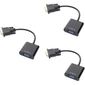 PartyKindom 3pcs Dvi to Vga Adapter Digital to Analog Converter Connect Dvi Vga Displays No Software Needed in Kuwait