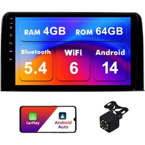 2+32G Android 13 Double Din Car Stereo for Honda CR-V 2017-2021 with 10.1 Inch Touchscreen Radio Built-in Wireless Carplay/Android Auto/GPS/Bluetooth/FM/AUX-in/Steering Wheel Controls/Backup Camera in Kuwait