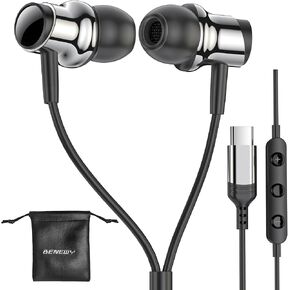 USB C Headphones Wired Earbuds for Samsung Galaxy S26 S25 S24 A57 iPhone 17 in Kuwait