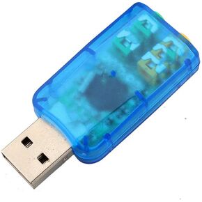 USB Sound Card Virtual 3D 5.1 Channel Adapter for PC Plug and Play Speaker Headphone Microphone in Kuwait