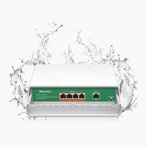 4 Port Gigabit PoE Switch Waterproof, 1000 Mbps 4 PoE+ Ports 75W, One Gigabit Uplink Port, IEEE802.3af/at Power Over Ethernet Unmanaged Outdoor Network Switch, Plug & Play (4 Ports Gigabit PoE) in Kuwait
