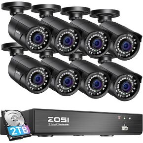 ZOSI 16 Channel 4K NVR with 16 x 8MP PoE Camera Security System, 4TB HDD in Kuwait