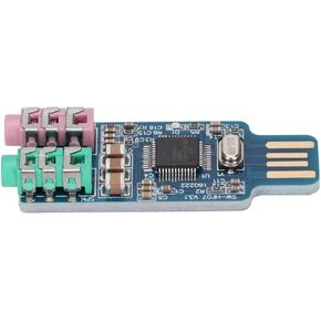 USB Sound Card CM108 External Audio Adapter Portable for Computer Laptop, No Driver Needed in Kuwait