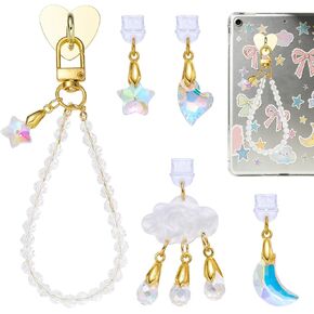 Star Phone Charm Chain for E-Reader with 4 Matching Phone Dust Plug Charm Type C for E-Reader Protector Accessory in Kuwait