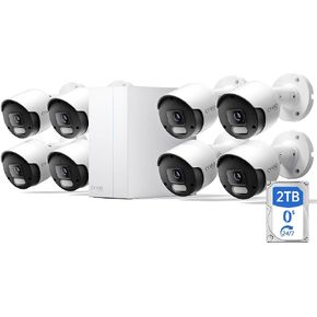 4K PoE Security Camera System, Metal Housing, 2TB HDD NVR, 4-Cam Kit in Kuwait