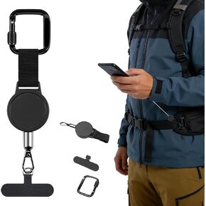 Anti theft Phone Tether, Retractable Phone Lanyard with Locking Carabiner in Saudi Arabia
