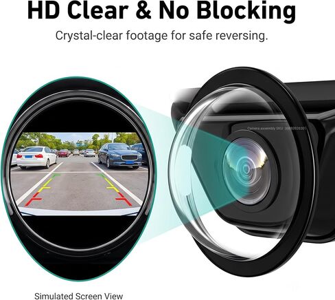 2 Pack Car Backup Camera Protector Cover, Clear HD Camera Lens Protector, 360° All-Round Protection Car Backup Lens Cap for Dust Scratch, Universal Essential Part for Most Vehicles in Kuwait