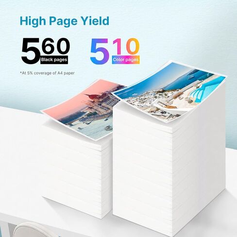 LC401XL Ink Cartridges for Brother Printer, High Yield LC401XL Compatible for Brother LC401 Ink Cartridges, Work for Brother MFC-J1010DW MFC-J1170DW MFC-J1012DW MFC-J1800DW, Black Cyan Magenta Yellow in Kuwait