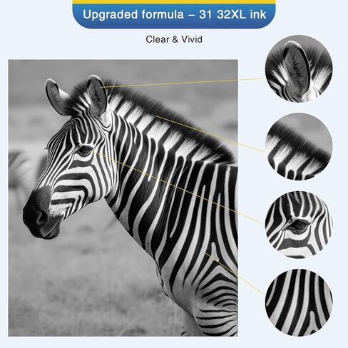31 32XL Black Ink Bottles Set Compatible for HP 31 32XL for 7301 7602 in Kuwait