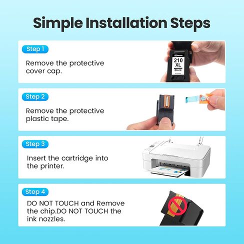 210XL and 211XL Ink Cartridges Replacement for Canon 210 XL and 211 XL Ink Cartridges 211XL Color 210XL Black Ink Cartridge Work for IP2702 MP230 MP250 MP280 MP480 MX320 MX330 MX340 (1 Black,1 Color) in Kuwait