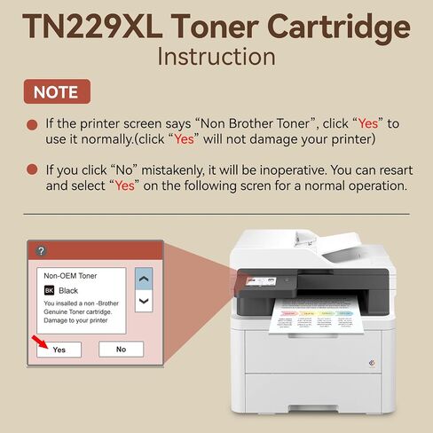 TN229XL Toner 5 Pack Comapatible for Brother MFC-L3780CDW in Kuwait
