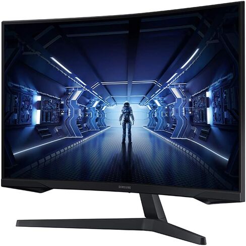 Samsung 32" Odyssey G5 Gaming Monitor, WQHD (2560x1440), 144Hz, Curved, 1ms, HDMI, Display Port, AMD FreeSync Premium, HDR10, LC32G55TQWNXZA, Black in Kuwait