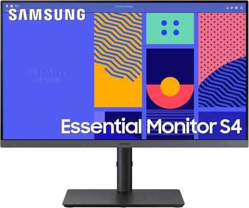 Samsung 24-Inch S43GC Series Business Essential Computer Monitor, IPS Panel, Height Adjustable Stand, Triple Input, New DisplayPort, 100Hz, AMD FreeSync, Advanced Eye Care LS24C432GANXZA, 2024 in Kuwait