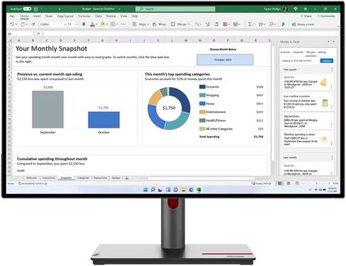 Lenovo ThinkVision P27q-30 27" Monitor 2560 x 1440 60 Hz 6 ms 350 nits (Renewed) in Kuwait