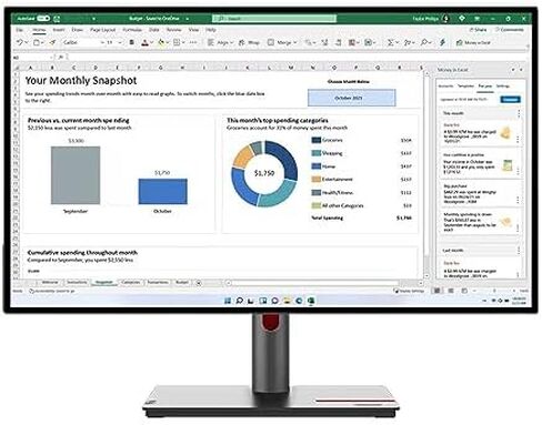 Lenovo ThinkVision P27q-30 27" Monitor 2560 x 1440 60 Hz 6 ms 350 nits (Renewed) in Kuwait