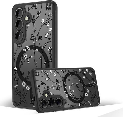 Magnetic Case for Samsung Galaxy S26 Ultra [Compatible with MagSafe] Cute Black Leopard Case for Women Girls Soft TPU Bumper Hard PC Back Anti-Fall Shockproof Protective Slim Cover A4 in Kuwait