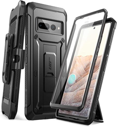 SUPCASE for Google Pixel 7 Pro 2022 Case with Screen Protector &Stand,Black in Kuwait