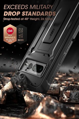 SUPCASE for Google Pixel 7 Pro 2022 Case with Screen Protector &Stand,Black in Kuwait