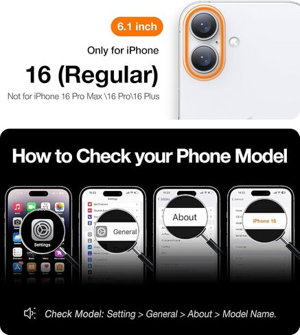 TORRAS Magnetic Slim Fit for iPhone 16 Case 6.1 inch, Ultra Thin Black in Kuwait