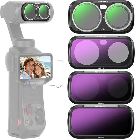 NEEWER CPL + ND Filter Set Compatible with Insta360 Luna Ultra, Black in Kuwait