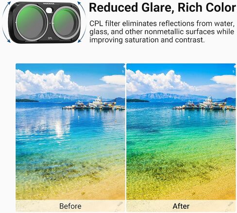 NEEWER CPL + ND Filter Set Compatible with Insta360 Luna Ultra, Black in Kuwait