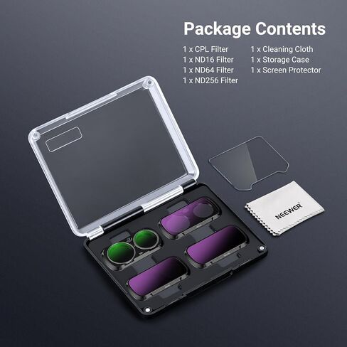 NEEWER CPL + ND Filter Set Compatible with Insta360 Luna Ultra, Black in Kuwait
