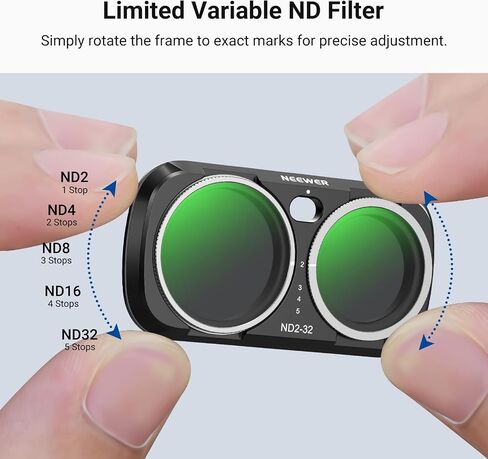 NEEWER Variable ND Filter Compatible with Insta360 Luna Ultra, Black in Kuwait