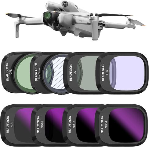 ND CPL Filter Set for DJI Mini5 Pro, 6 Pack UV, CPL, ND8,ND16, ND32, ND64 Polarizer Neutral Density Special Effect Drone Lens Filters, Multi Coated HD Optical Glass in Kuwait