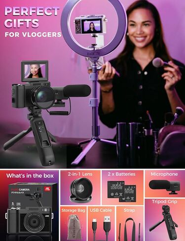 Digital Camera with Powerbank Tripod Grip Extra Lens in Kuwait